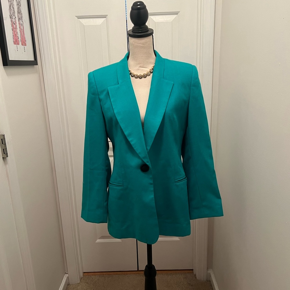 Oleg Cassini Vintage Turquoise Blazer